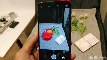 Ada HDR dan beauty mode dalam aplikasi kamera Oppo A5s. (Foto: Muhamad Imron Rosyadi/detikINET)