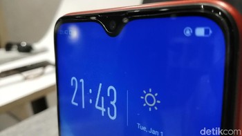 Kamera depannya memiliki kualitas 8MP. (Foto: Muhamad Imron Rosyadi/detikINET)