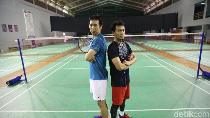 Hendra Setiawan/Mohammad Ahsan menolak tua demi Olimpiade 2020 Tokyo. (Agung Pambudhy/detikSport)