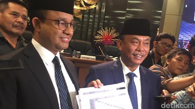 Anies dan Pras sepakati tarif MRT Jakarta.