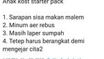 Kocak! Berbagai Cuitan Sarapan ala Orang Kaya Sampai Orang Desa