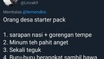 Kocak! Berbagai Cuitan Sarapan ala Orang Kaya Sampai Orang Desa
