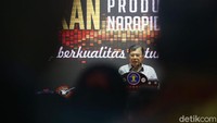 Wakil Presiden Jusuf Kalla (JK) membuka Pameran Unggulan Produk Narapidana di Kementerian Perindustrian (Kemenperin), Jakarta, Selasa (26/3/2019).
