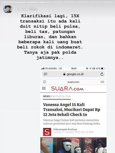 Klarifikasi Mantan Pacar soal Vanessa Angel Berhubungan Badan dengan Rian