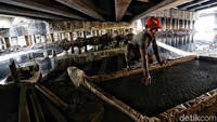 Begini potret kehidupan para pencari cacing sutra di wilayah Jakarta Utara.