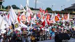 Saat Bendera Garbi dan PKS Berdampingan di Kampanye Prabowo