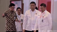 Menko Polhukam Wiranto saat hadiri rakor Penyelenggaraan Pemilu 2019.