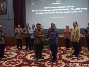 Dipimpin Darmin, 11 Kementerian Keroyokan Bangun Tanjung Selor