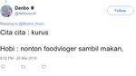 Kocaknya Korelasi Antara Cita-cita dan Hobi Ngemil Para Netizen
