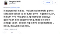 Niat dan cita-cita memang agak mirip ya. Nah netizen ini niatnya sudah bagus tetapi kemampuan dompetnya tak mendukung. Foto: twitter