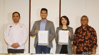 Penandatanganan tersebut digelar di ruang istana ballroom, Hotel Sari Pan Pasific, Jakarta, Rabu (27/3/2019).