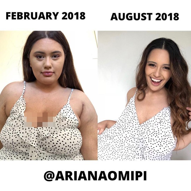  Pada awal 2018, beratnya melambung menjadi 135 kg. Seperti dilansir dari The Sun, Ariana mengungkapkan saat itu terus-menerus merasa lapar, dan menghabiskan makanan dengan cara yang bahkan tidak bisa dijelaskannya. Foto: Instagram @arianaomipi