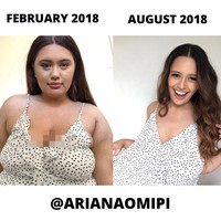  Pada awal 2018, beratnya melambung menjadi 135 kg. Seperti dilansir dari The Sun, Ariana mengungkapkan saat itu terus-menerus merasa lapar, dan menghabiskan makanan dengan cara yang bahkan tidak bisa dijelaskannya. Foto: Instagram @arianaomipi