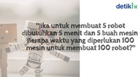 Haduh, 100 robot berapa menit. Bentar, bentar mikir dulu. (Foto: detikHealth)