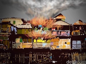 Kebakaran Bedeng Proyek di Kemayoran Jakpus, 9 Mobil Damkar Dikerahkan