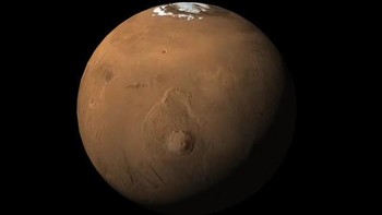 Olympus Mons di Mars merupakan gunung api terbesar di Tata Surya. (Foto: NASA)