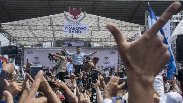 AHY saat kampanye Prabowo /