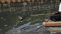 Kegiatan mengumpulkan sampah plastik itu pun bisa dikatakan dapat mengurangi sedikit sampah di kawasan Kali Cagak, Jakarta Utara.