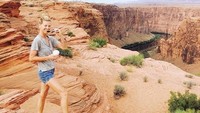 Menikmati pagi di Horseshoe Bend, Arizona. (janetgunngratefulgardenia/Instagram)