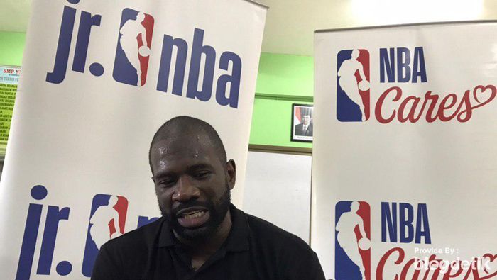 Jason Richardson dalam acara Jr. NBa di Jakarta (Redzi Arya Pratama/detikSport)