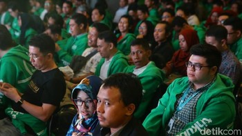 Para peserta terlihat sudah ramai mendatangi lokasi acara Thinkubator.