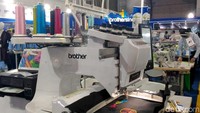 Salah satu perusahaan asal Jepang, Brother memamerkan mesin bordir portable bernama Enterpreneur Pro X PR1050X dengan ukuran kurang lebih 1 x 1 meter di pameran Indo Intertex 2019, Jakarta, Kamis (28/3/2019).