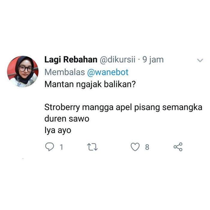 Mantan Ngajak Balikan Jawab Pakai Pantun Makanan Yang Kocak Ini