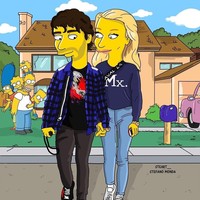 Saking mesranya, Joe dan Sophie pernah dijadikan karakter serial The Simpsons. Mirip nggak? (Foto: Instagram/@sophiet)