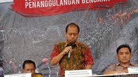 Kepala Pusat Data, Informasi dan Humas BNPB, Sutopo Purwo Nugroho meninggal dunia dini hari tadi. Sutopo meninggal dalam perjuangannya melawan kanker paru-paru saat dirawat di rumah sakit di Guangzhou, China. (Foto: Eva Safitri/detikcom)