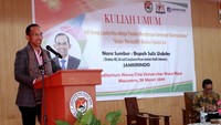Kegiatan tersebut dimaksudkan untuk menumbuhkan semangat kewirausahaan para mahasiswa sekaligus menyongsong Hari Ulang Tahun Perum Jamkrindo ke-49 pada 1 Juli melalui kegiatan Jamkrindo Peduli Pendidikan. Foto: dok. Jamkrindo