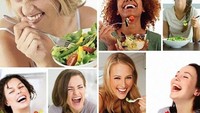 Salad jadi pilihan menu utama saat diet. Kira-kira begini nih ekspresi kamu saat menertawakan salad. Duh, bahagia banget ketawanya! Foto: Istimewa