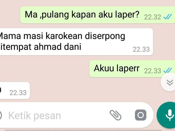 Kocak! Begini Jika Netizen Chatting Orang Tua Soal Makanan
