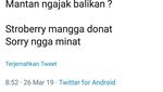 Mantan Ngajak Balikan? Jawab Pakai Pantun Makanan yang Kocak Ini