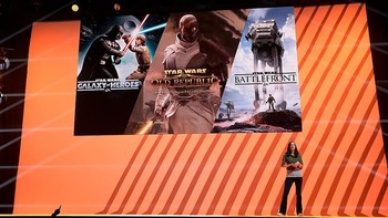 Jade Raymond di atas panggung E3 2016. (Foto: Kevork Djansezian/Getty Images)
