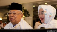 Kedatangan Maruf Amin untuk memberikan dukungan kepada capres Joko Widodo yang akan tampil dalam debat keempat Pilpres 2019.