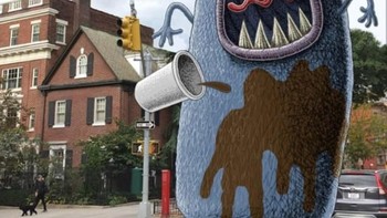 Dia adalah Ben Rubin yang hobi menggambar. Beraneka doodle raksasa seperti monster lucu hingga seram telah digambarnya.  (Foto: Instagram/subwaydoodle)