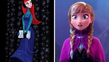 Anna dalam film Frozen (2013), dibuat oleh Jennifer Lee dan Chris Buck penampilan Anna terinspirasi dari gaya pakaian tradisional di Norwegia. (Foto: Boredpanda)