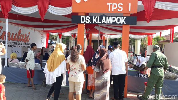 Simulasi Pemilu di Brebes, Pemilih Butuh 5-7 Menit untuk Nyoblos