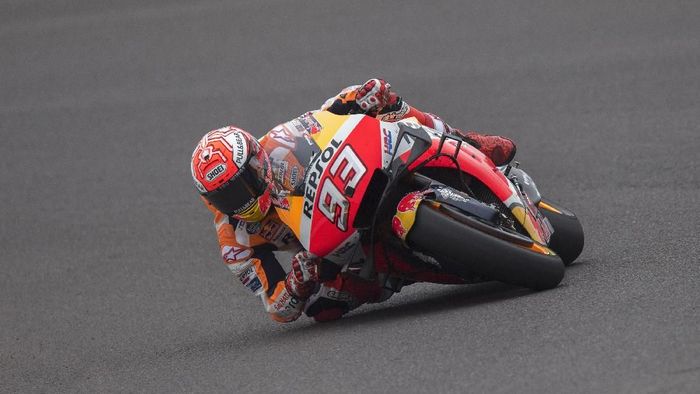 Marc Marquez diprediksi akan memenangi MotoGP Spanyol di Sirkuit Jerez, dibuntuti Valentino Rossi dan Alex Rins. Foto: Mirco Lazzari gp/Getty Images