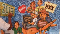 Warna-warni mural yang dikreasikan terlihat sangat unik.