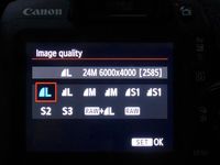 Megapixel canon eos 1500D.