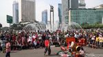 Antusias Warga Nonton Aksi Jatilan di CFD