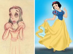 Begini Rupanya Konsep Gambar Awal Beragam Kartun Disney