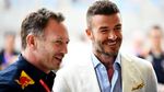 Pesona Beckham Saat Jadi Pengibar Bendera Finis di F1 GP Bahrain