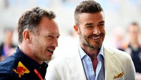 Selain Red Bull, Beckham juga mengunjungi paddock McLaren dan Ferrari sebelum akhirnya menemui Lewis Hamilton. Clive Mason/Getty Images.