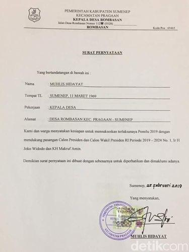 Ma'ruf Amin Bela Kades di Sumenep yang Dukung Jokowi