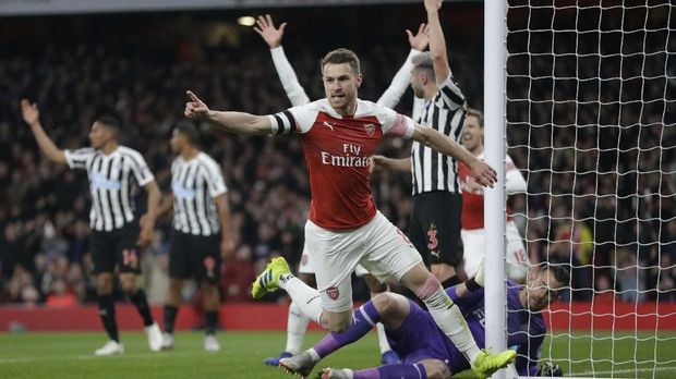 Aaron Ramsey saat masih berseragam Arsenal. (