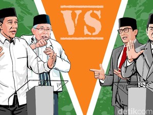 Survei Indikator: Jokowi-Maruf 55,4% Vs Prabowo-Sandi 37,4%