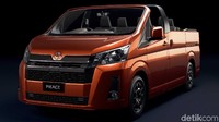 Nah kalau lelucon ini datang dari Toyota Australia yang senang mobil pikap. Hiace diubah jadi mobil pikap. Sayang cuma jadi lelucon. Foto: Toyota
