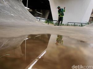 Duh! Belum Diresmikan, Skatepark Slipi Sudah Rusak